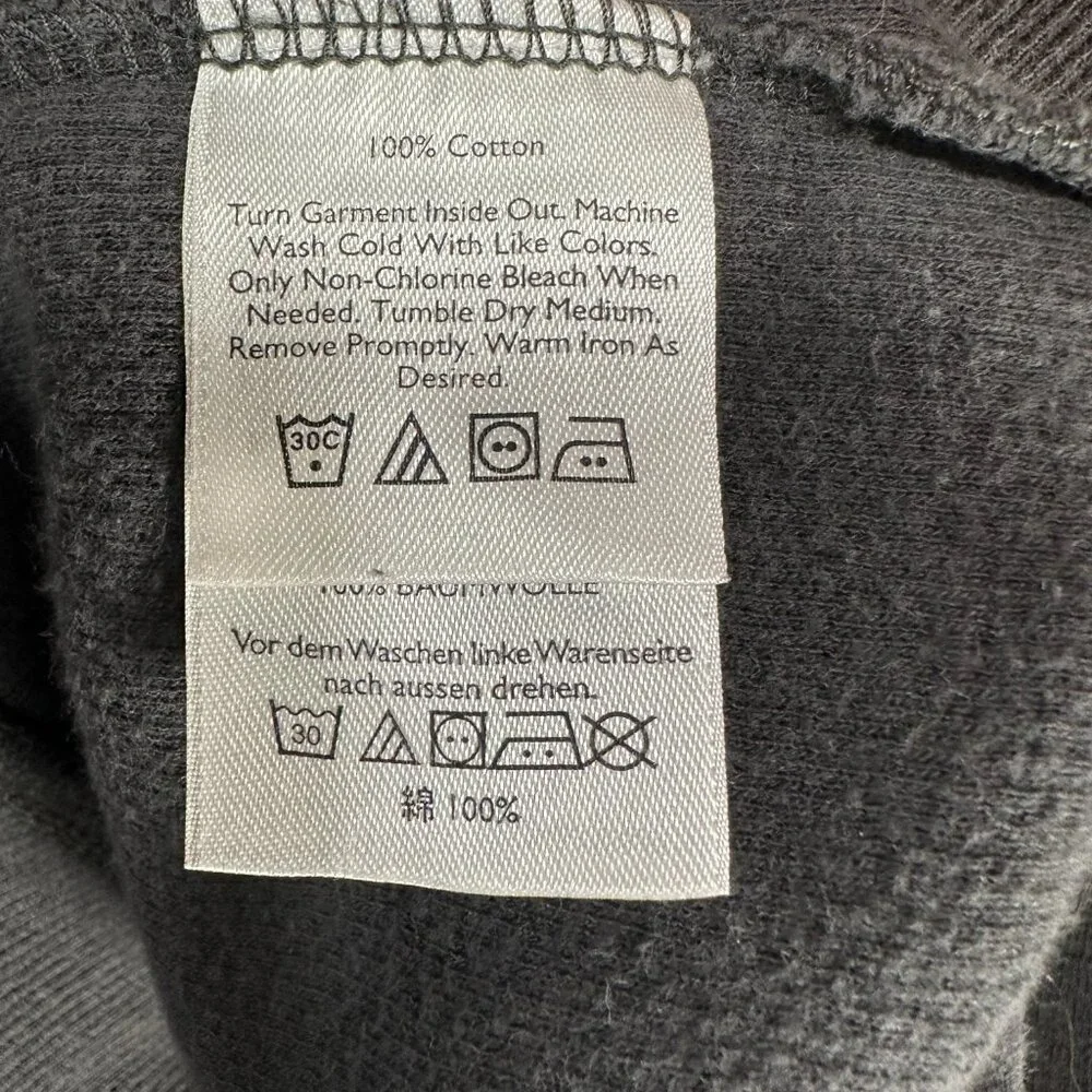 Eddie Bauer Sweater Mens XL 1/4 Zip Gray Cotton Ribbed Knit Pullover Long Sleeve